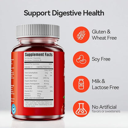 Suplemento Gummies  Vinagre de Manzana (60 unidades)